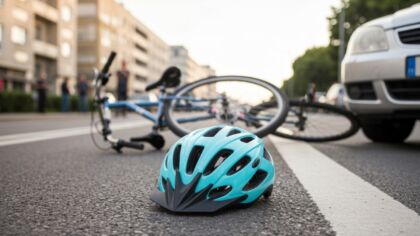 Wypadek na ul. Jaworzańskiej w Bielsku-Białej – samochód zderzył się z rowerzystą, służby na miejscu