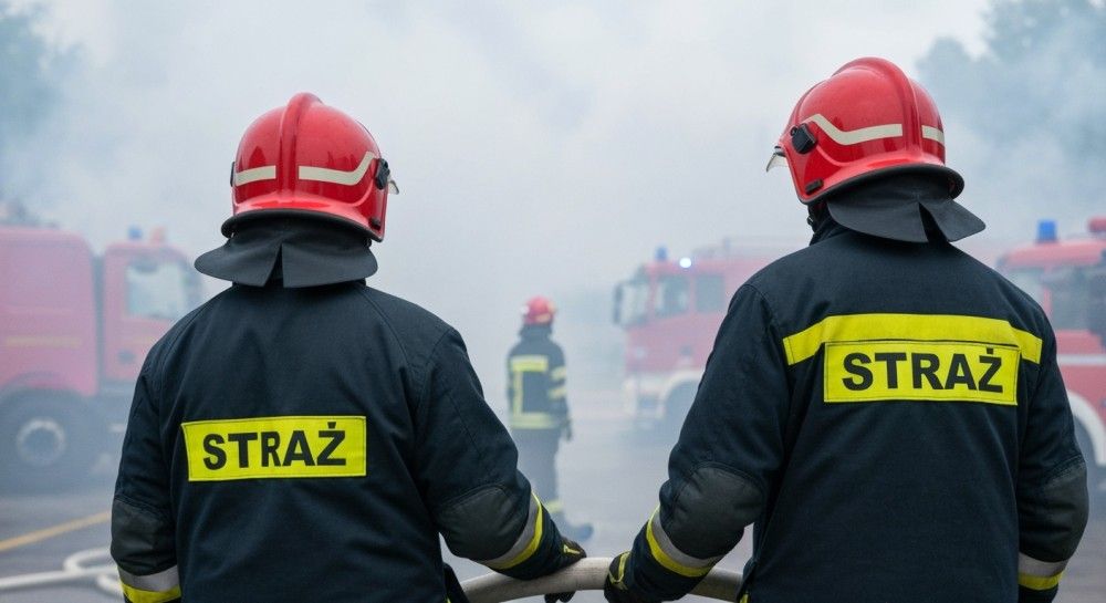Pożar balkonu przy Leszczyńskiej. Interweniowało 15 strażaków
